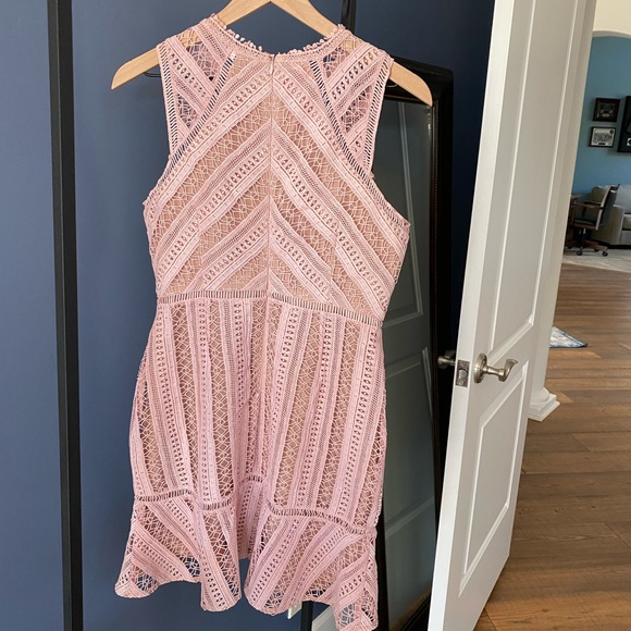 Anthro HD in Paris Emilia Laser Cut Lace Overlay Dress S - Picture 3 of 5